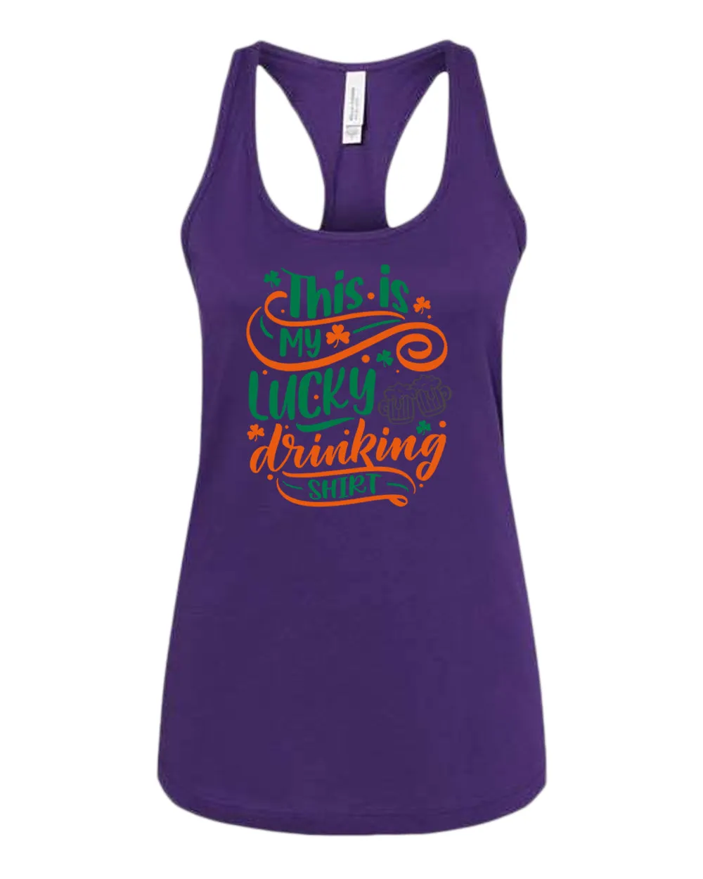 This is my lucky drinking tank top women racerback st patrick's day tank top