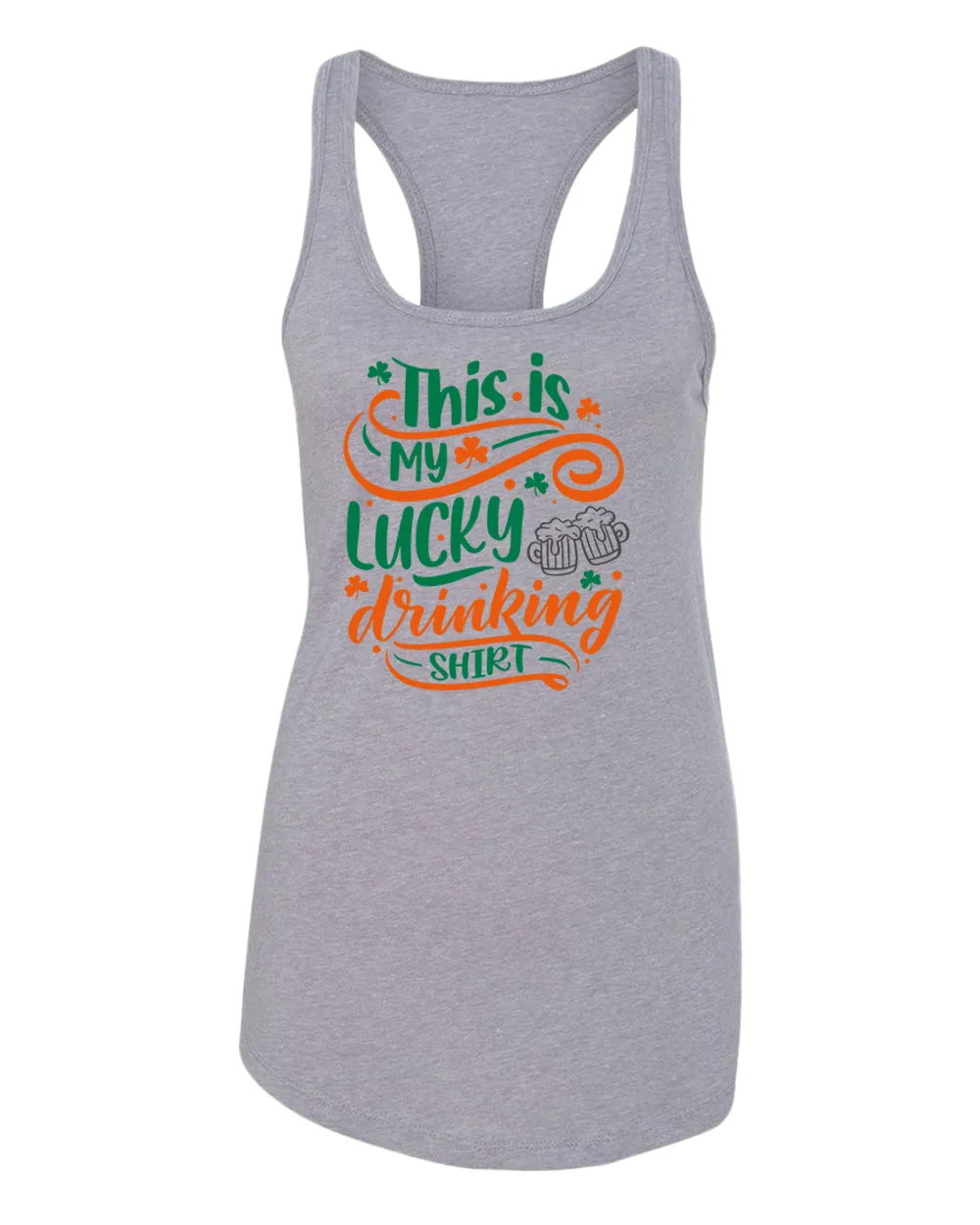 This is my lucky drinking tank top women racerback st patrick's day tank top