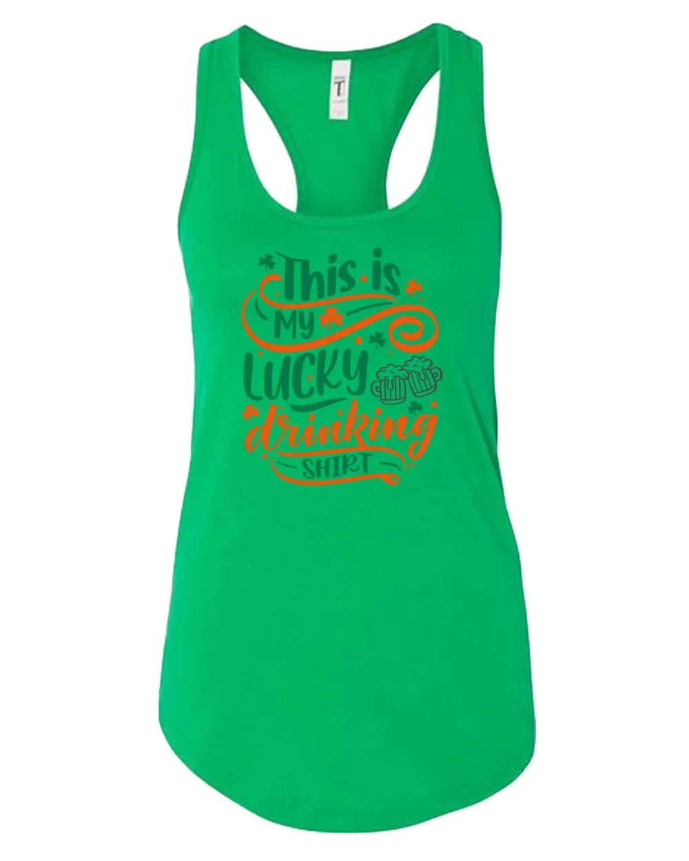 This is my lucky drinking tank top women racerback st patrick's day tank top