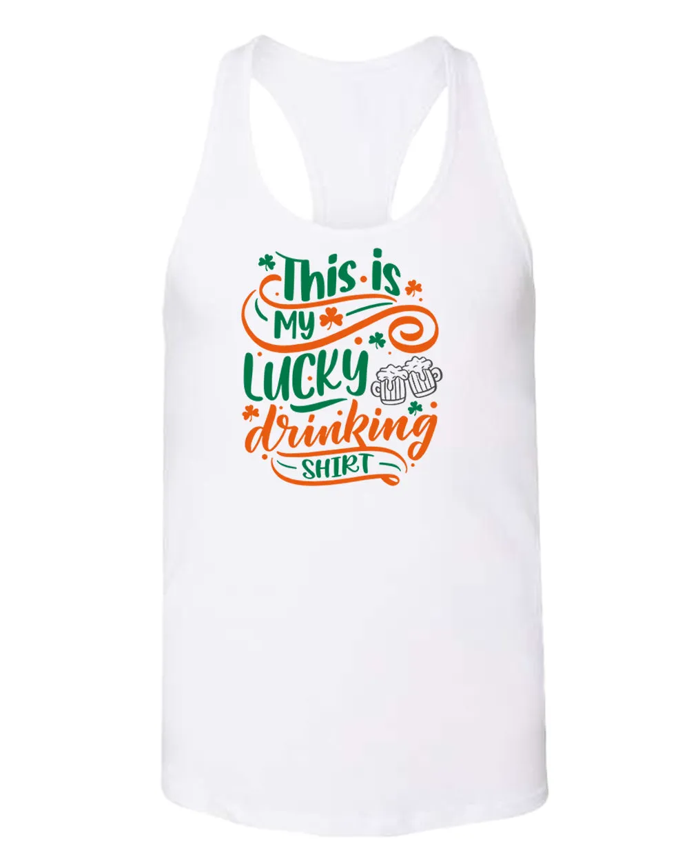 This is my lucky drinking tank top women racerback st patrick's day tank top