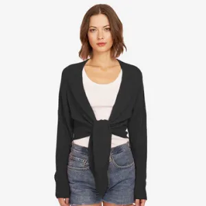 Tie Front Rib Cardigan R11903