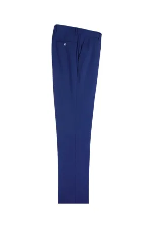 Tiglio Luxe French Blue Slim Fit, Pure Wool Dress Pants 2564