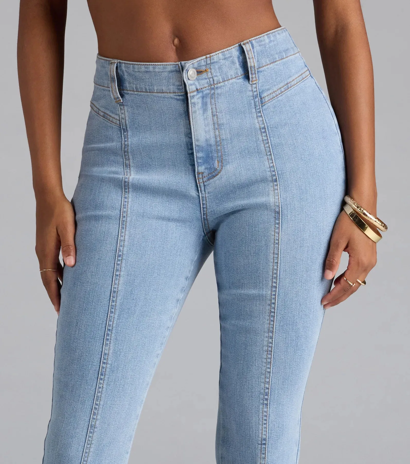 Timeless And True High-Rise Bootcut Denim Jeans