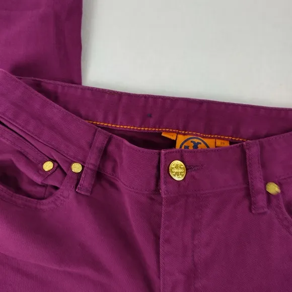 Tory Burch &quot;Ivy Super Skinny&quot; Fuchsia Purple‎ Jeans Women’s Size 29