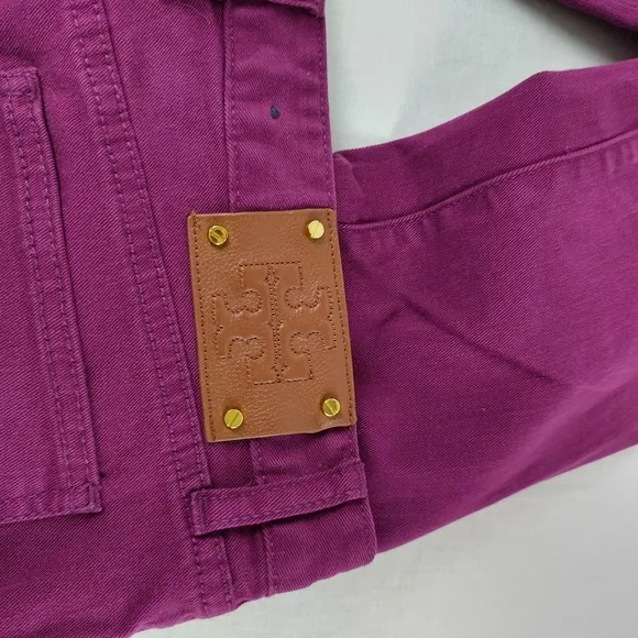 Tory Burch &quot;Ivy Super Skinny&quot; Fuchsia Purple‎ Jeans Women’s Size 29