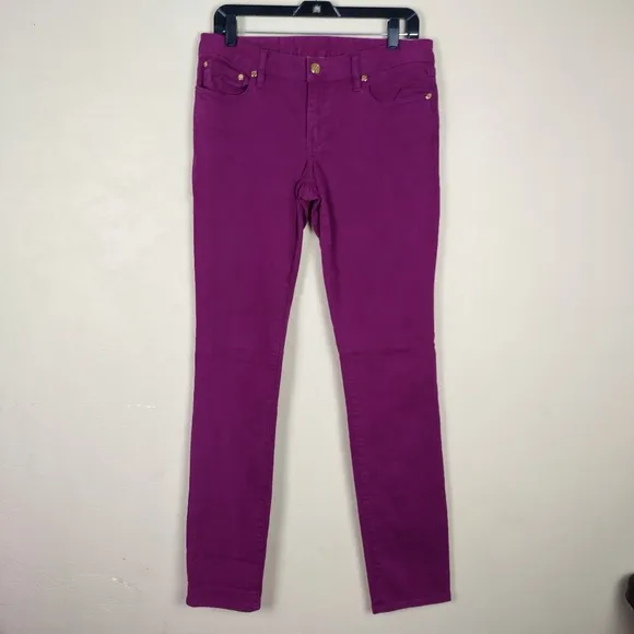 Tory Burch &quot;Ivy Super Skinny&quot; Fuchsia Purple‎ Jeans Women’s Size 29