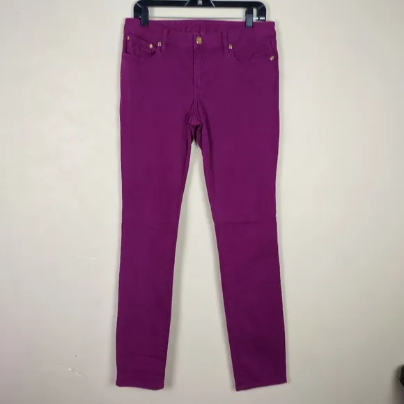 Tory Burch &quot;Ivy Super Skinny&quot; Fuchsia Purple‎ Jeans Women’s Size 29