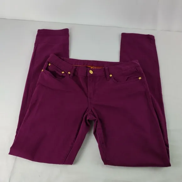 Tory Burch &quot;Ivy Super Skinny&quot; Fuchsia Purple‎ Jeans Women’s Size 29