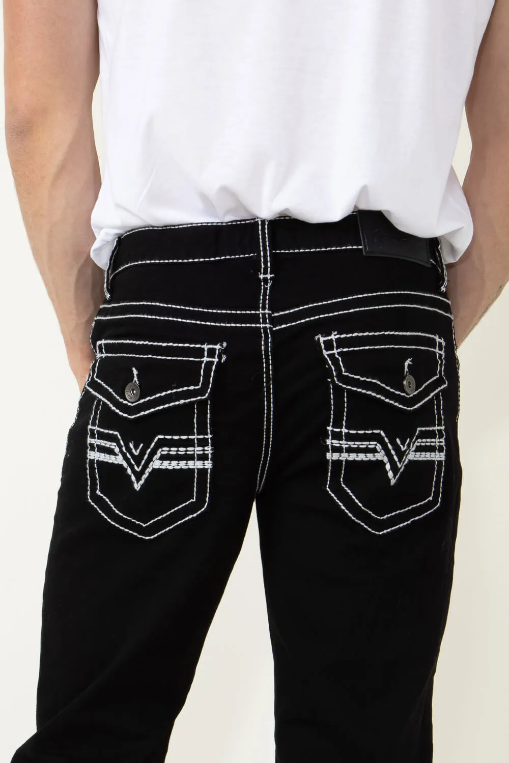 True Luck Blake Bootcut Jeans for Men in Black | TL16350002-BLACK