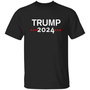 TRUMP 2024 Black/Blue Tee w/ White Text