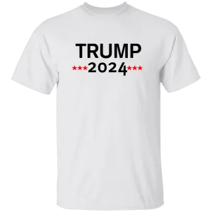TRUMP 2024 White Tee w/ Black Text