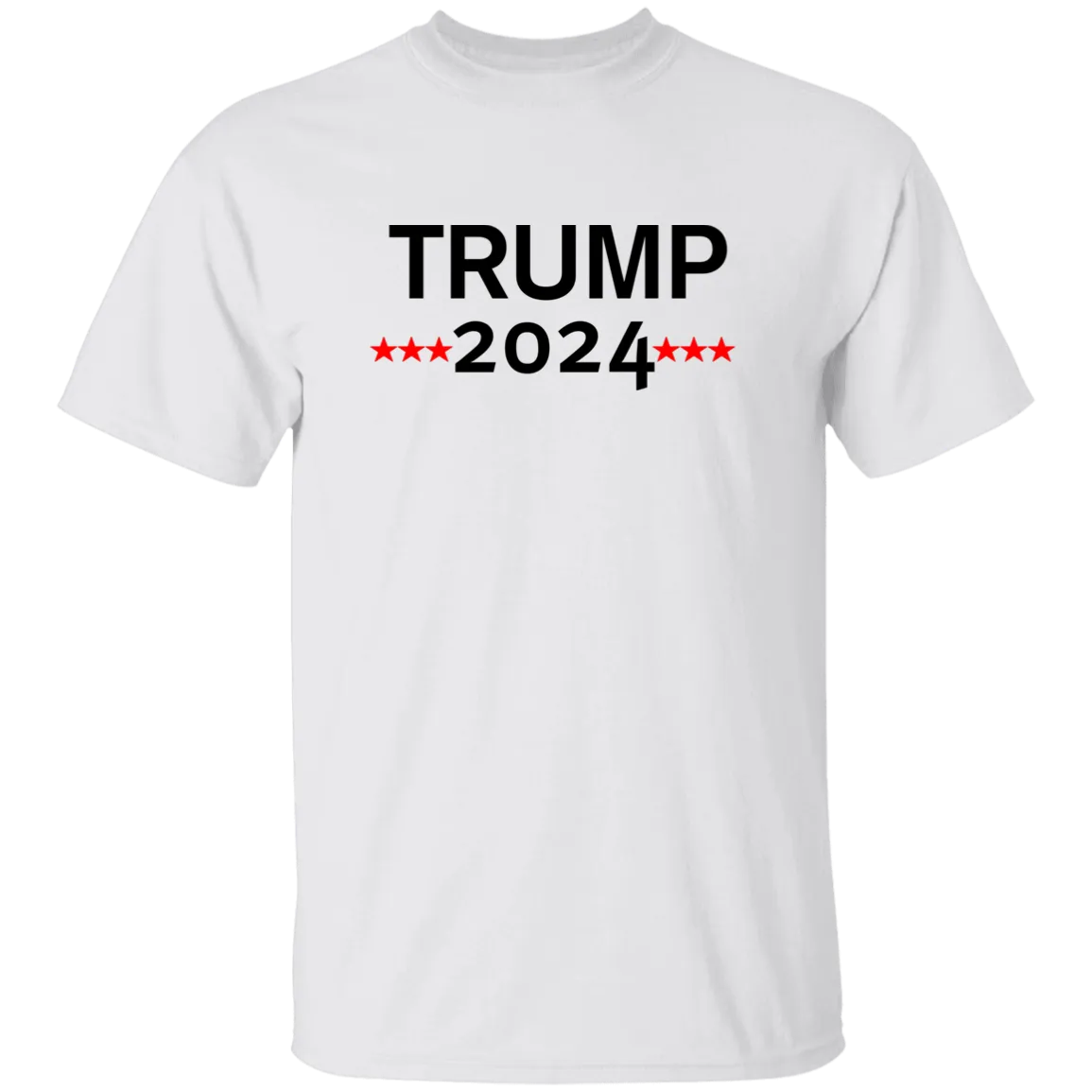 TRUMP 2024 White Tee w/ Black Text