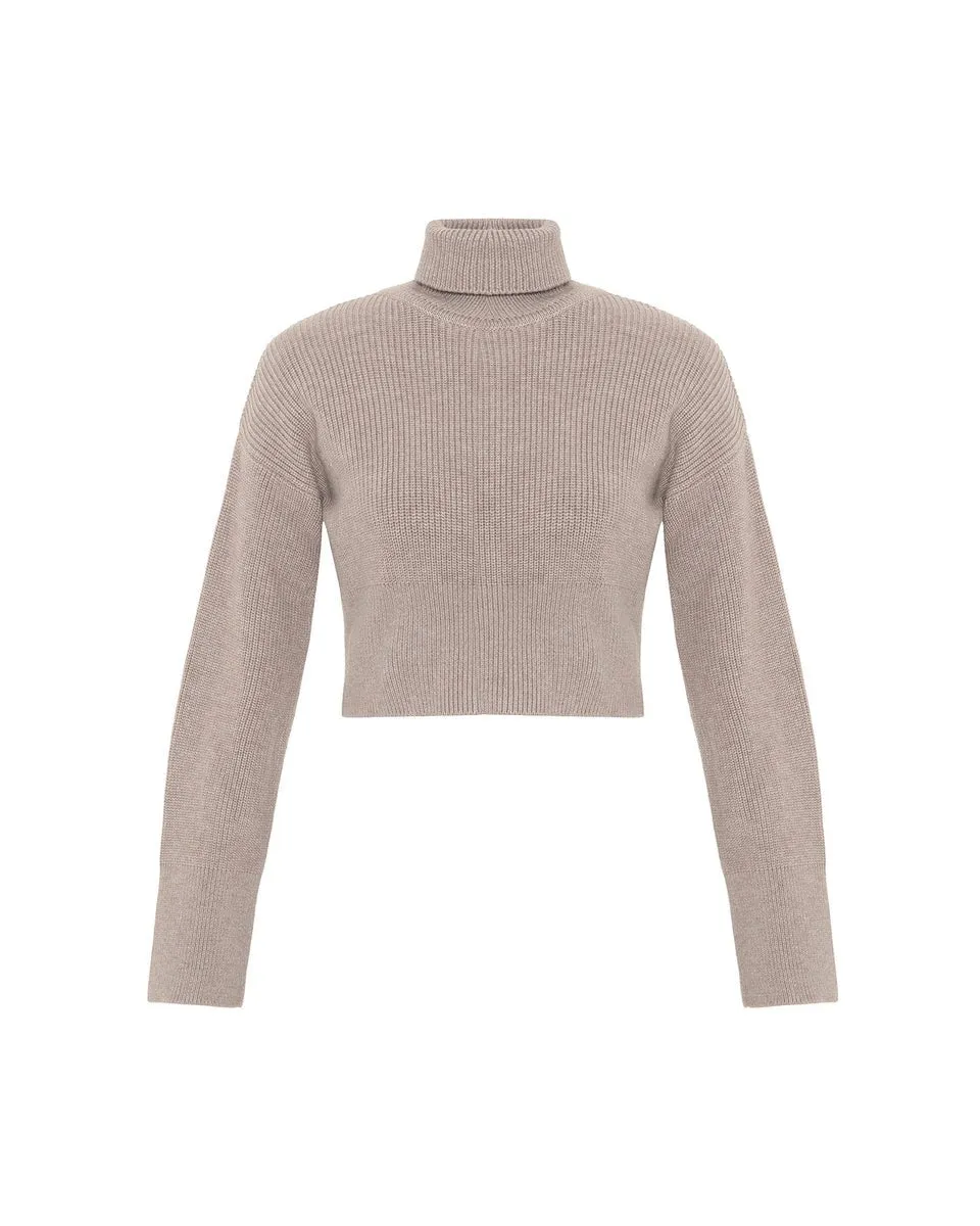 TS Theo Angelia Cropped Turtleneck Sweater