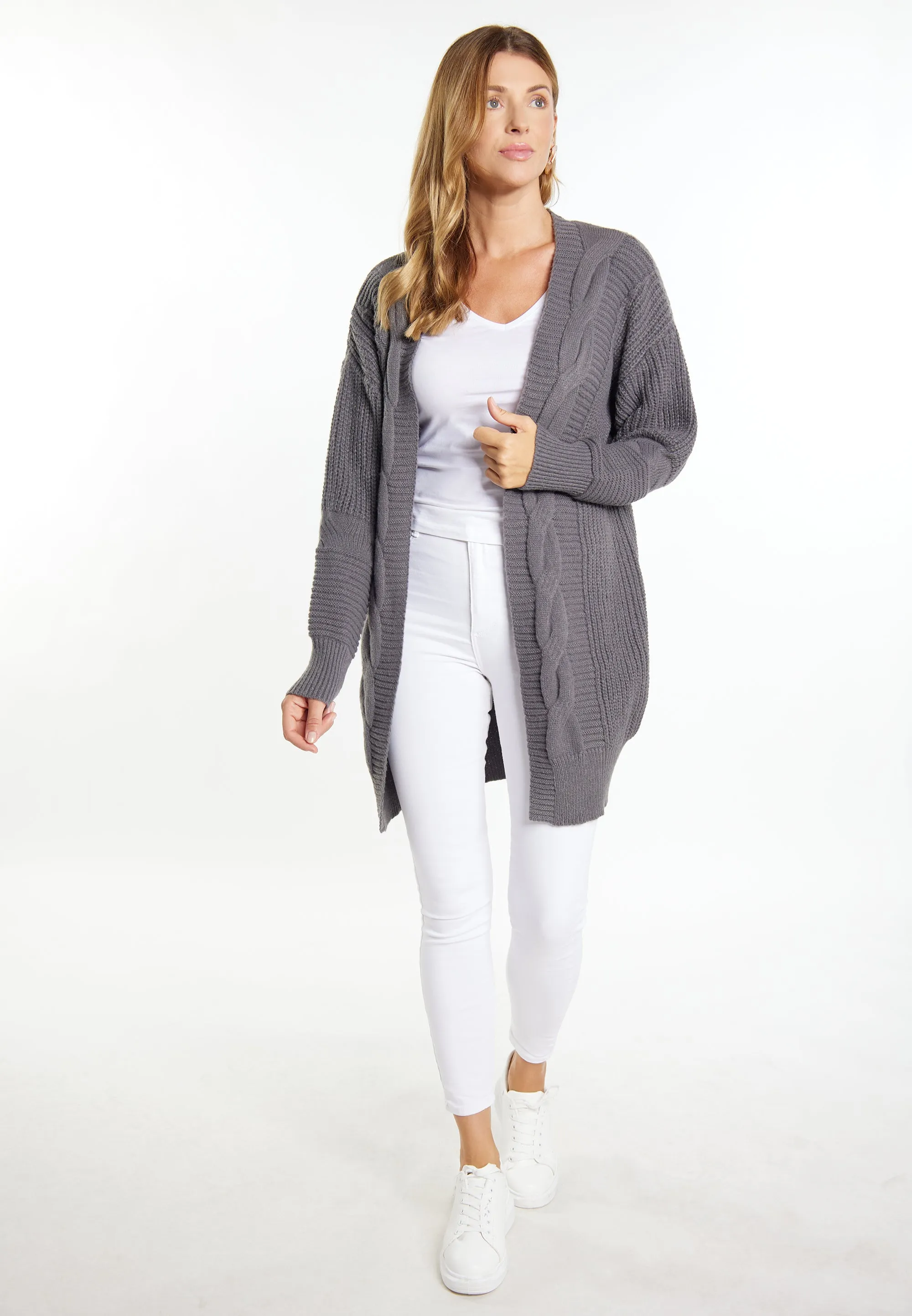 usha WHITE LABEL Women's Long Cardigan