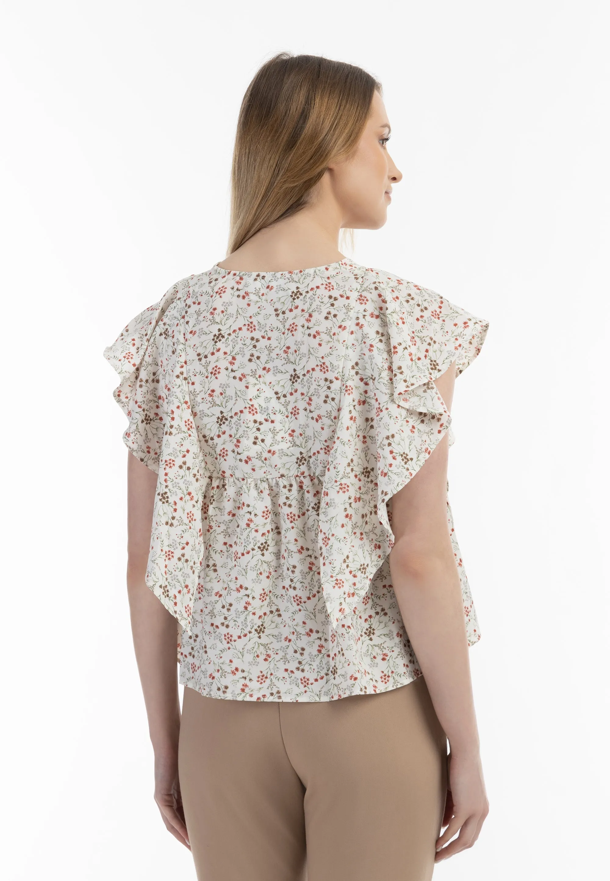 Usha Women's Short Sleeve Blouse