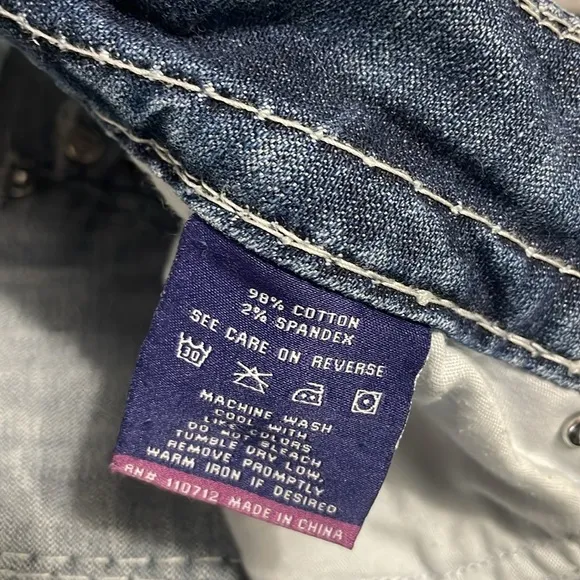 Vigoss Dublin Bootcut Jeans 11 x 33 Long Stretch Double Back Pockets Embellished