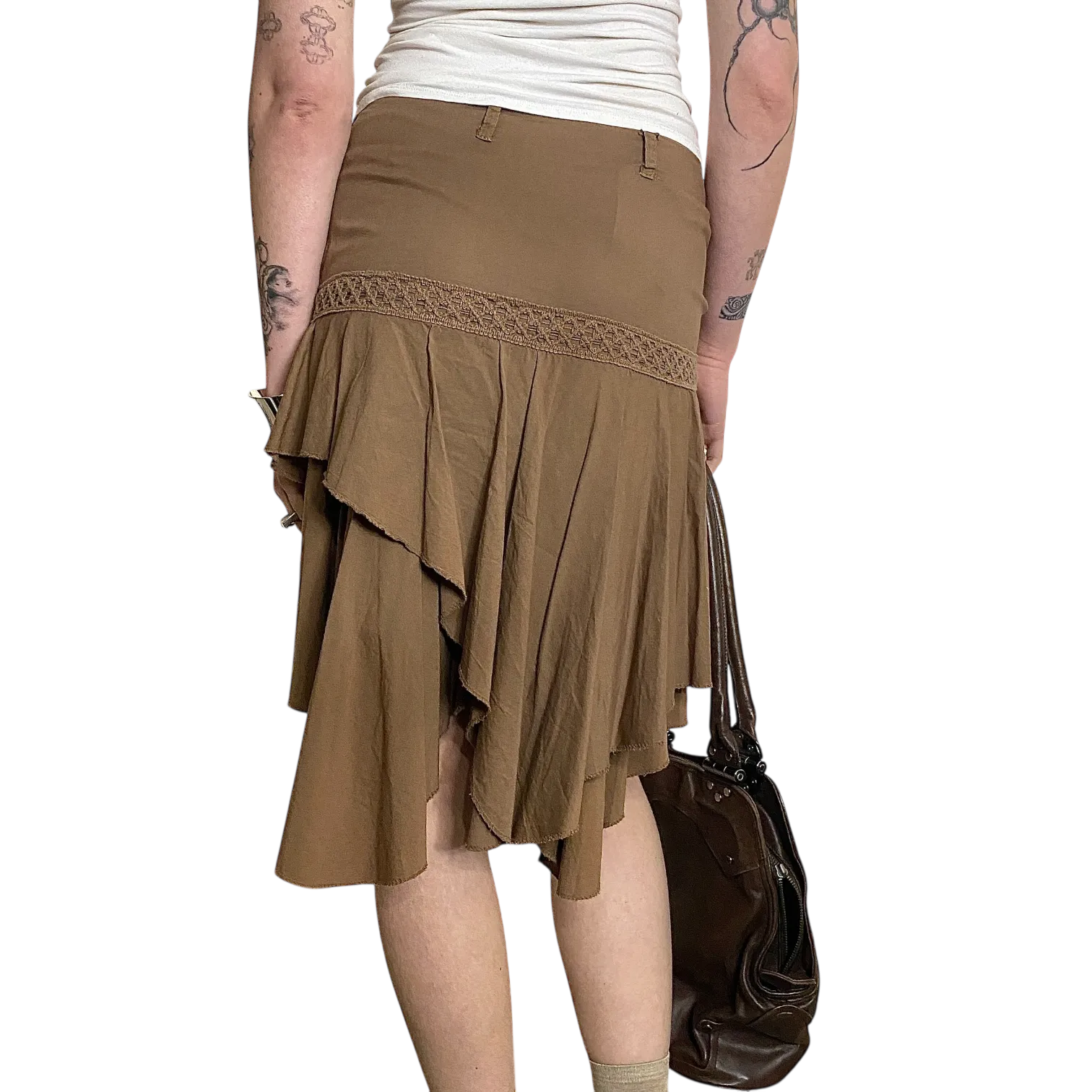 Vintage 90s Prairie Midi Skirt (XS/S)