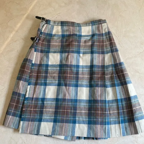 Vintage Authentic Pleated Scottish Wool Skirt