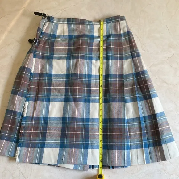 Vintage Authentic Pleated Scottish Wool Skirt