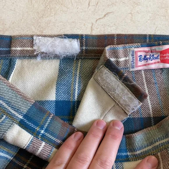 Vintage Authentic Pleated Scottish Wool Skirt