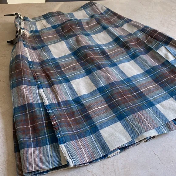Vintage Authentic Pleated Scottish Wool Skirt