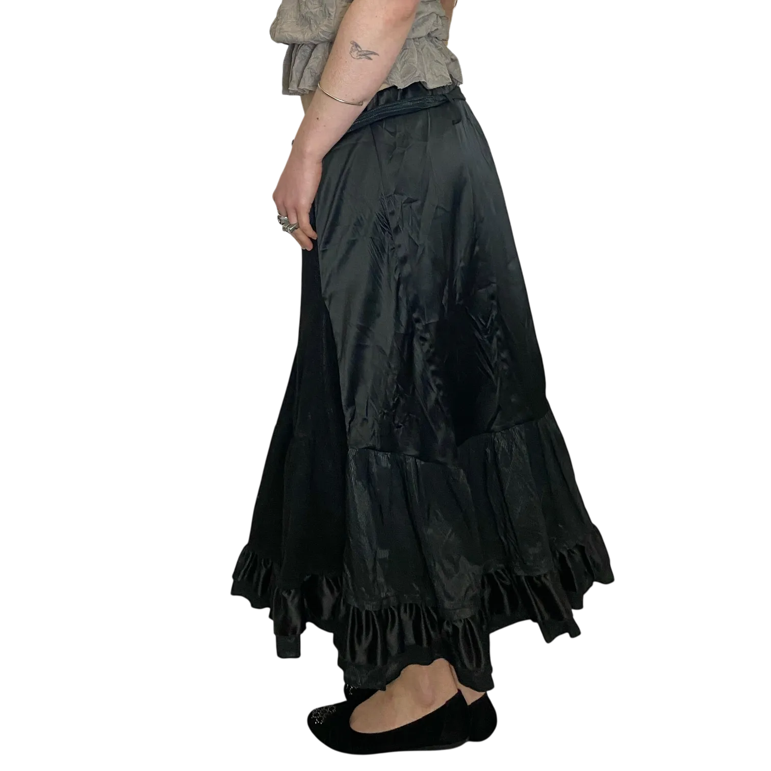 Vintage Gothic Milkmaid Maxi Skirt (M)