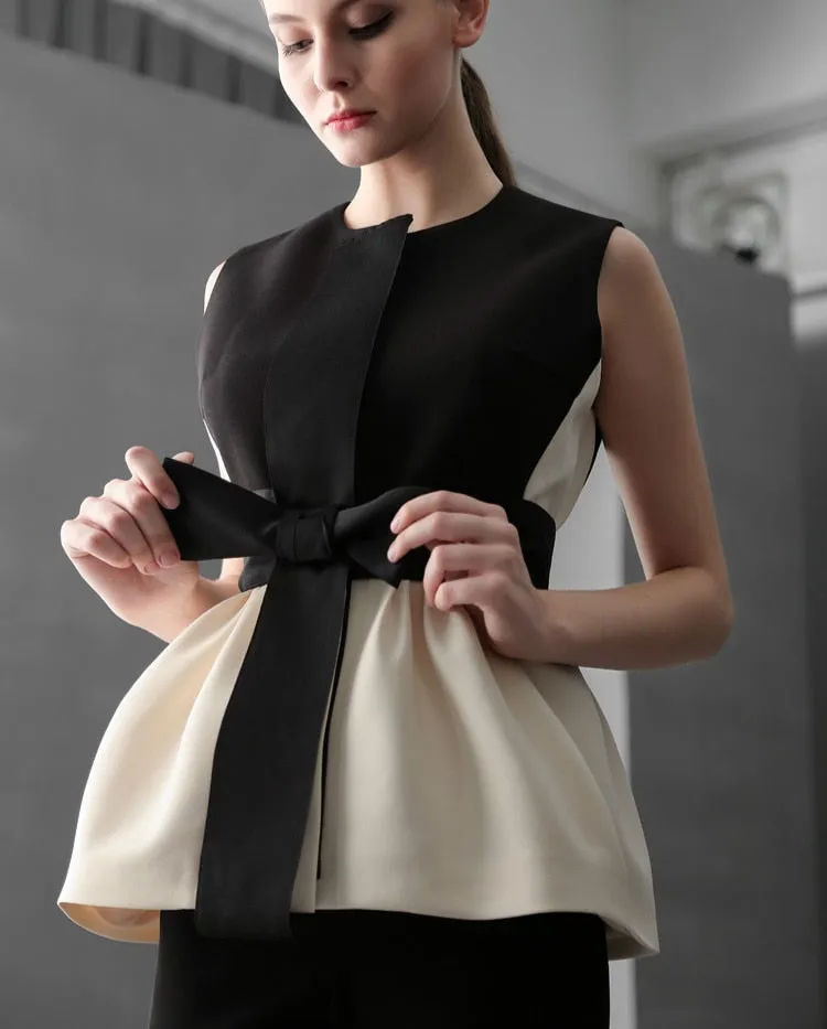 Vintage Peplum Sleeveless Top