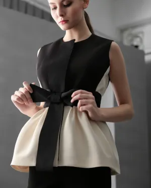 Vintage Peplum Sleeveless Top