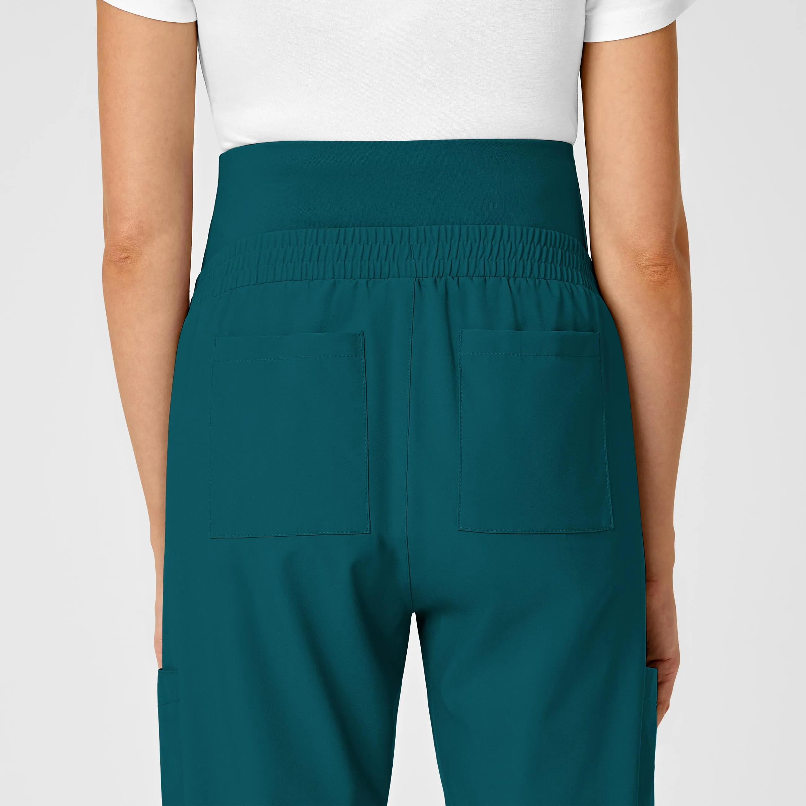 W123 5455 Maternity Jogger Scrub Pants Caribbean Blue