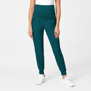 W123 5455 Maternity Jogger Scrub Pants Caribbean Blue