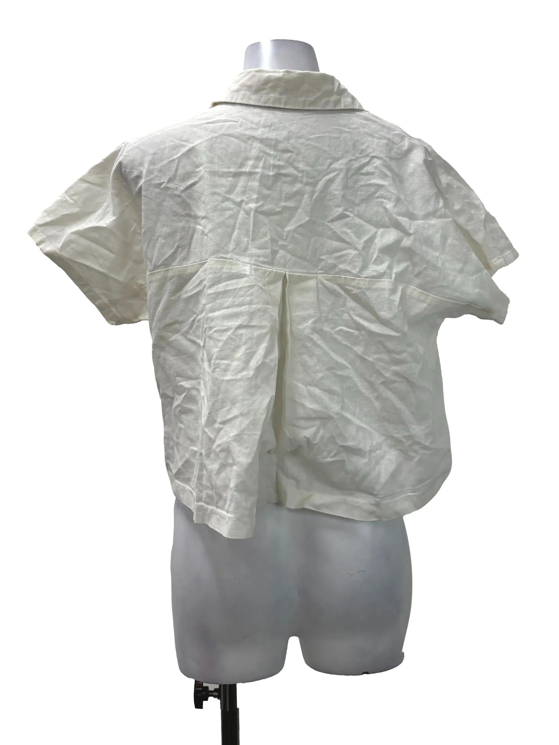 White Button Down Blouse TEM