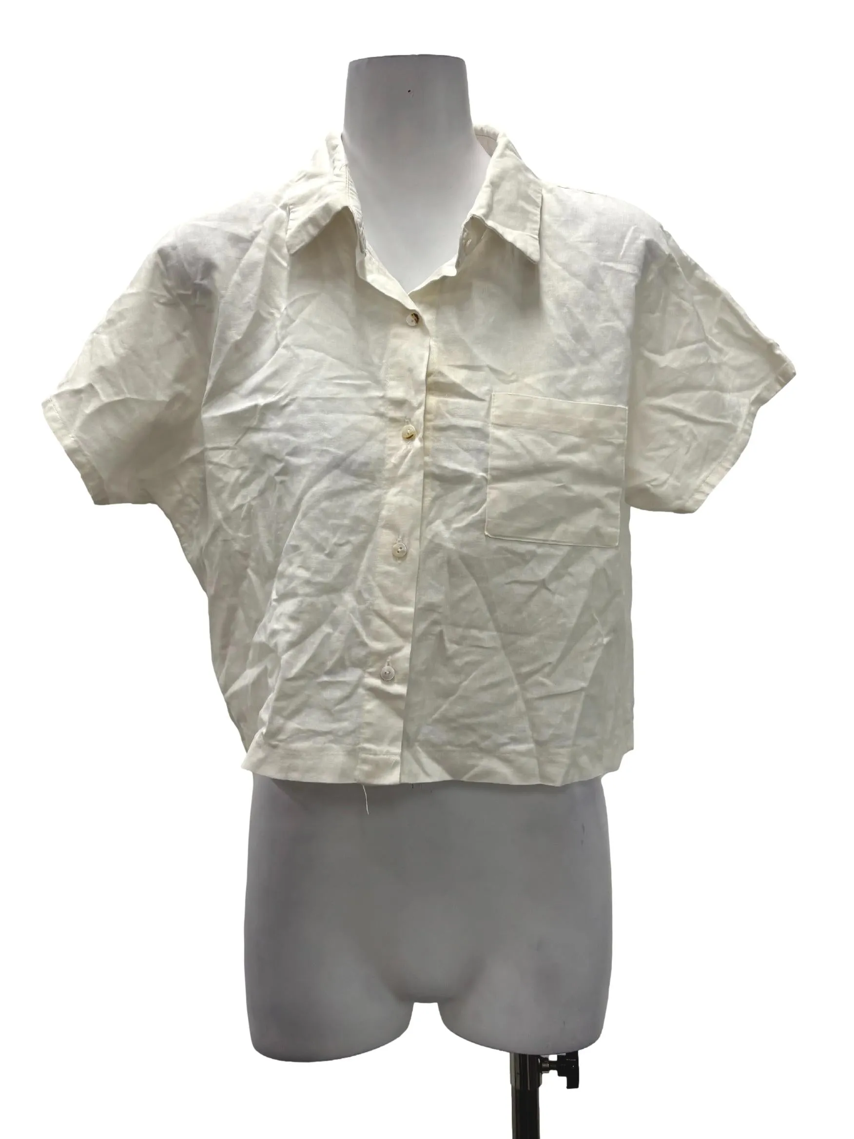 White Button Down Blouse TEM