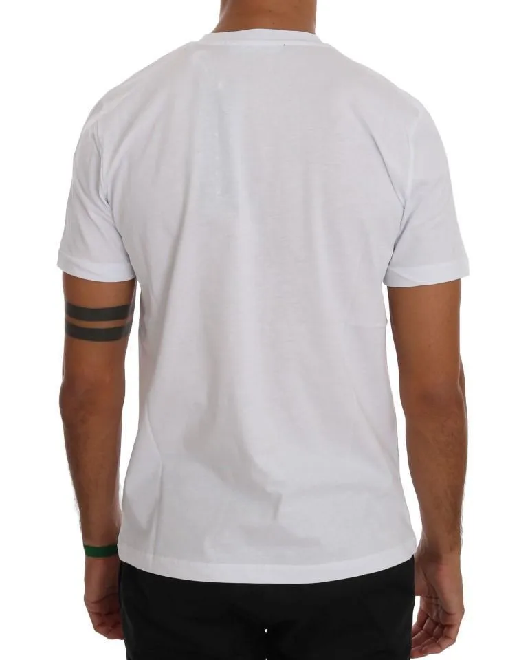 White  Cotton Branded T-Shirt