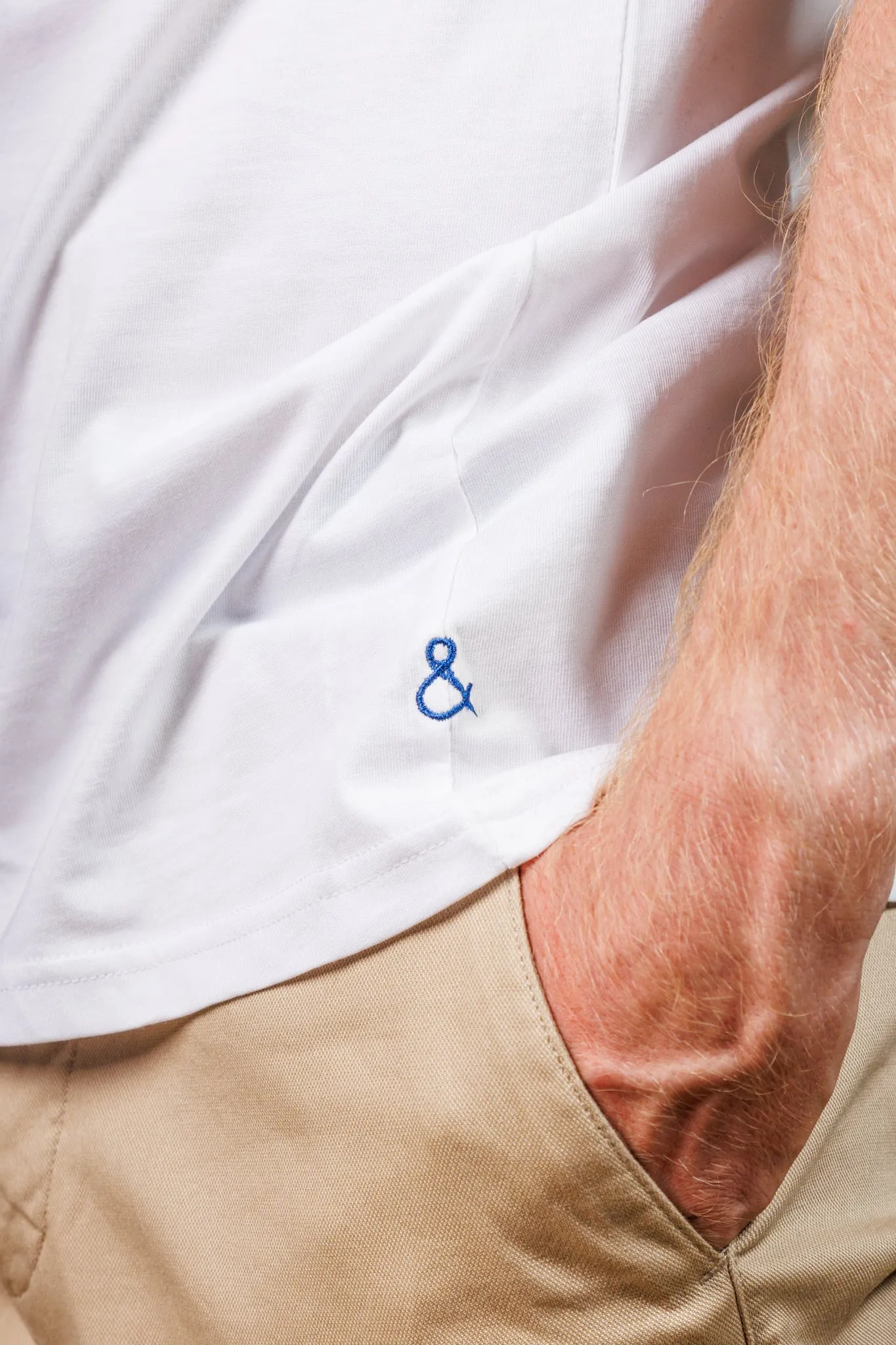 White Cotton Crew Neck T-Shirt