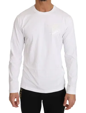 White Cotton Silver Tiger Crewneck