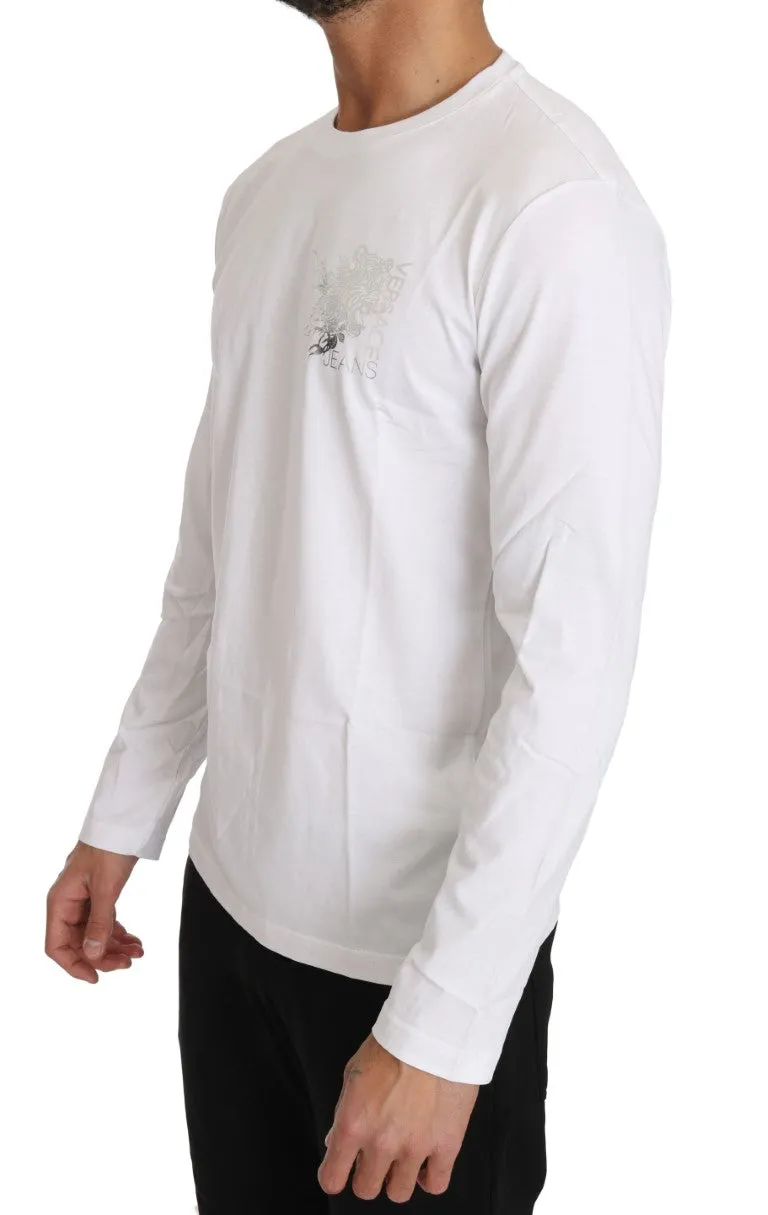 White Cotton Silver Tiger Crewneck