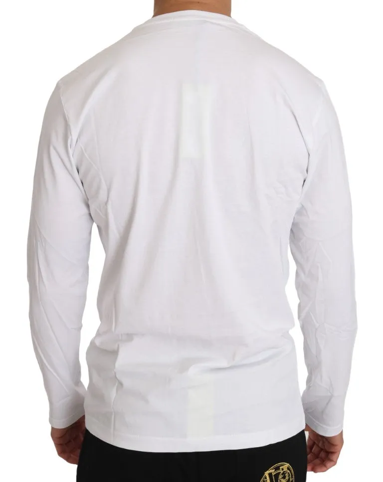 White Cotton Silver Tiger Crewneck