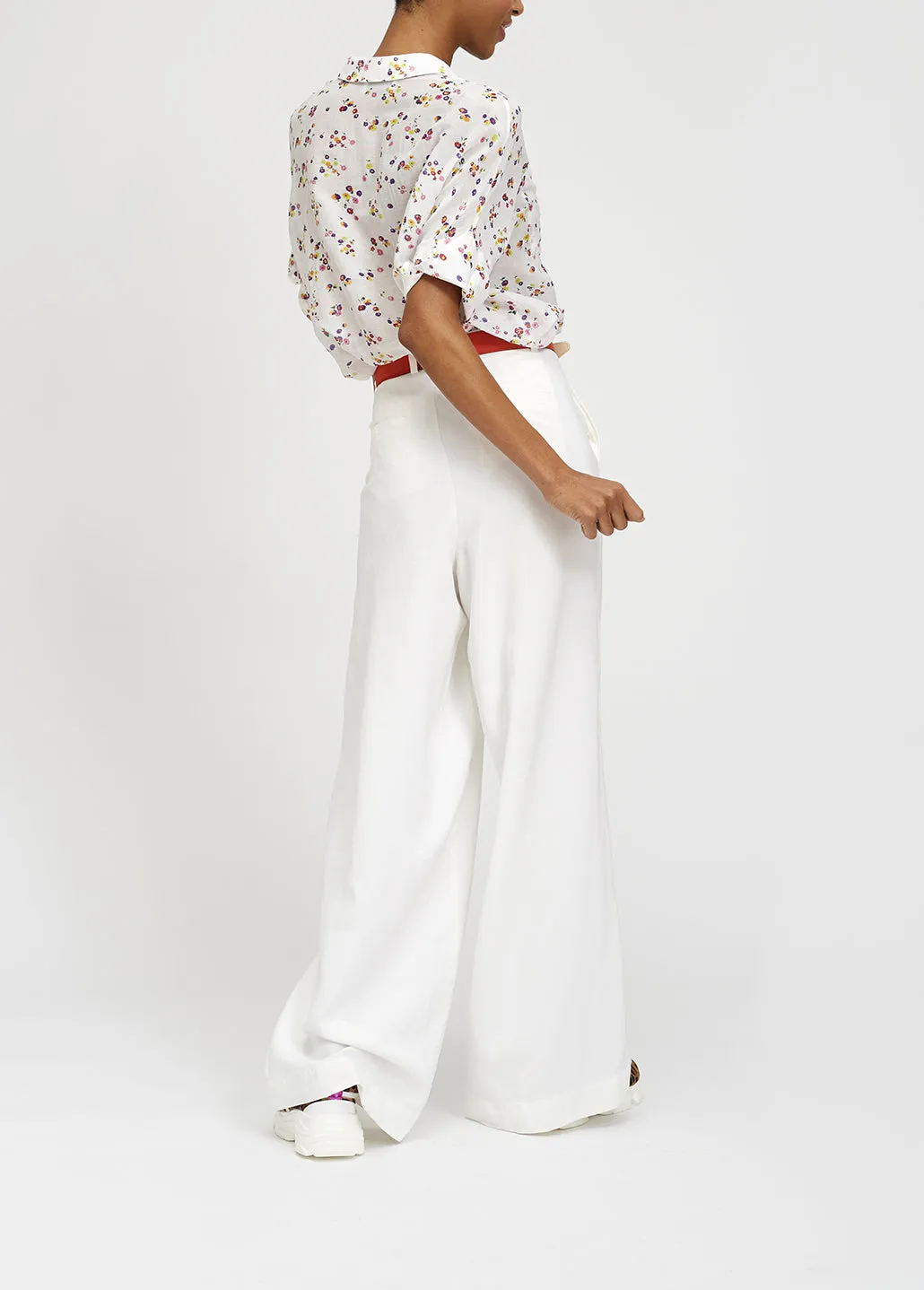 White floral shirt