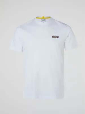 White Logo Crewneck T-Shirt