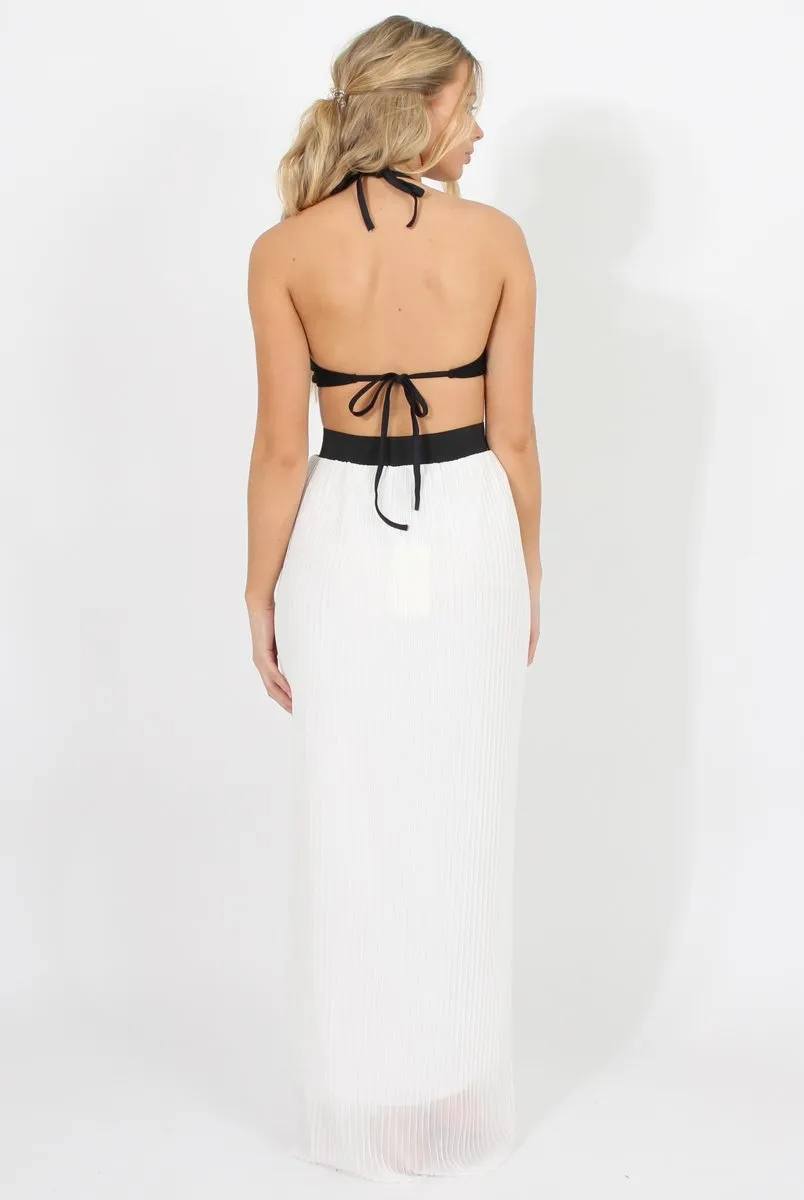 White Pleated Maxi Skirt - Shanice