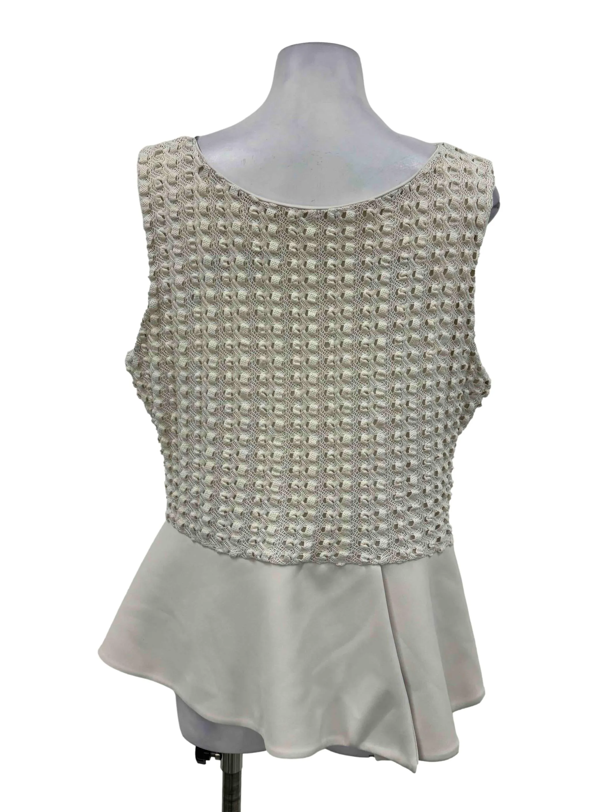 White V Peplum Top