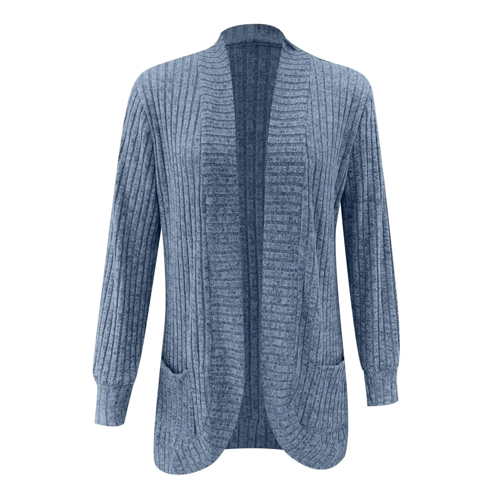 Women Hollow Out Open Front Cardigan With Pockets Loose Fashion Casual Open Front Long Sleeve Chunky Coat With CáRdigans