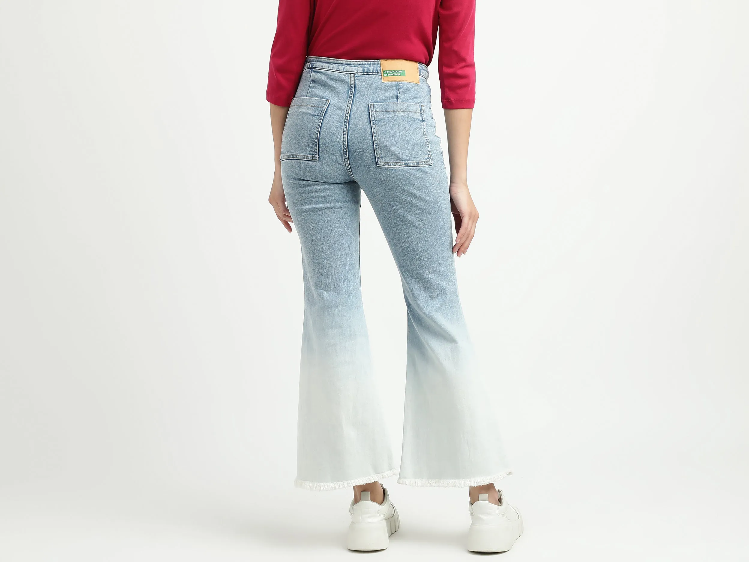 Women Ombre Bootleg Jeans