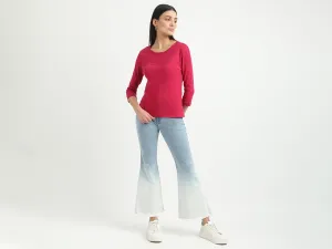 Women Ombre Bootleg Jeans