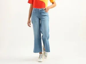 Women Solid Bootleg Jeans