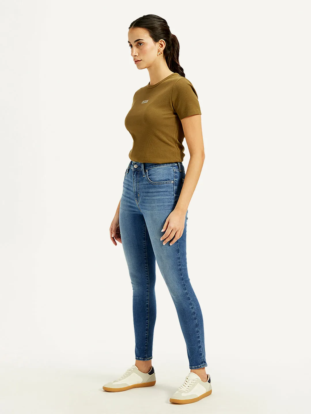 Women's 721 Blue Skinny Fit High Rise Jeans