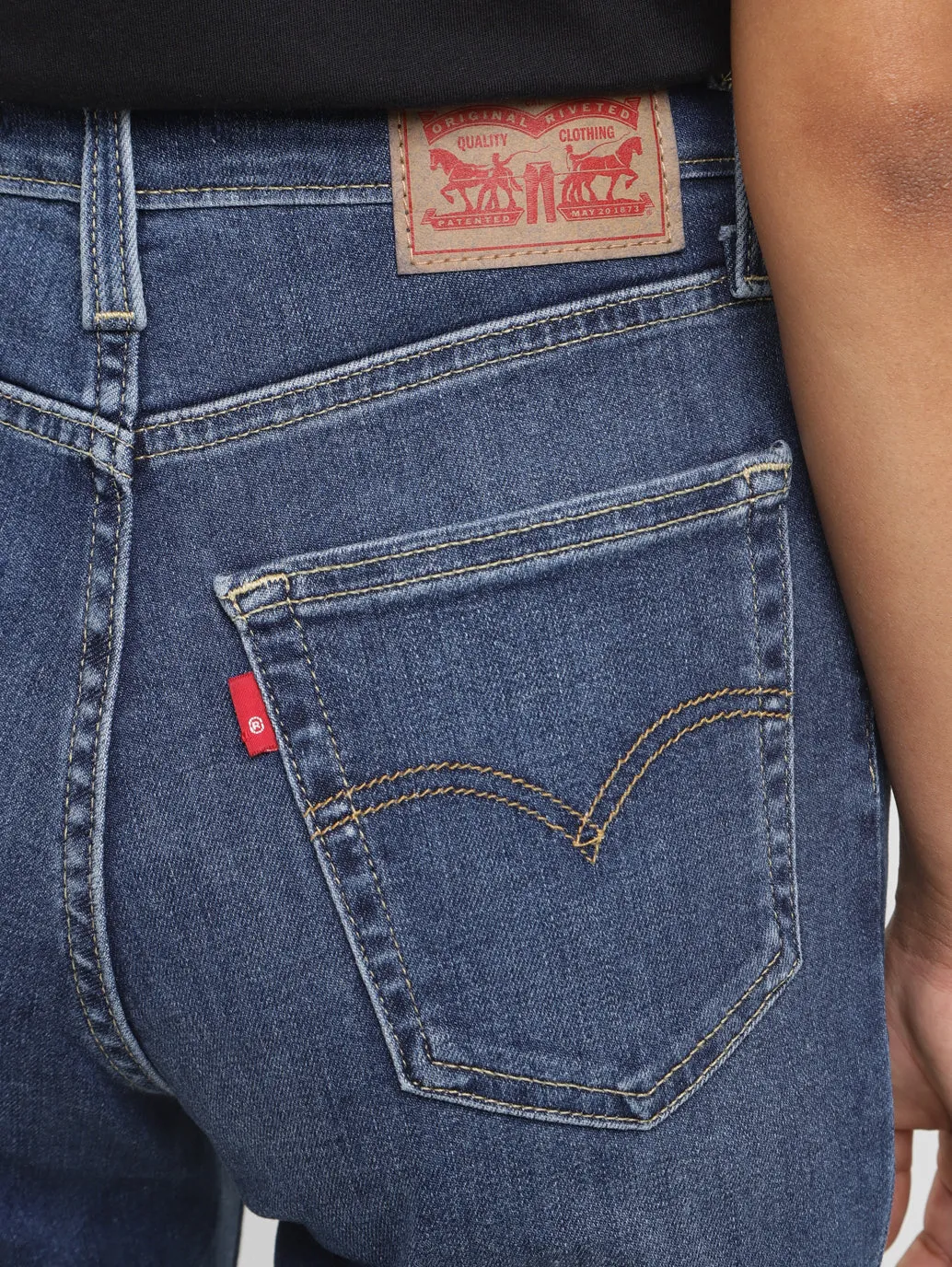 Women's 721 Blue Skinny Fit High Rise Jeans
