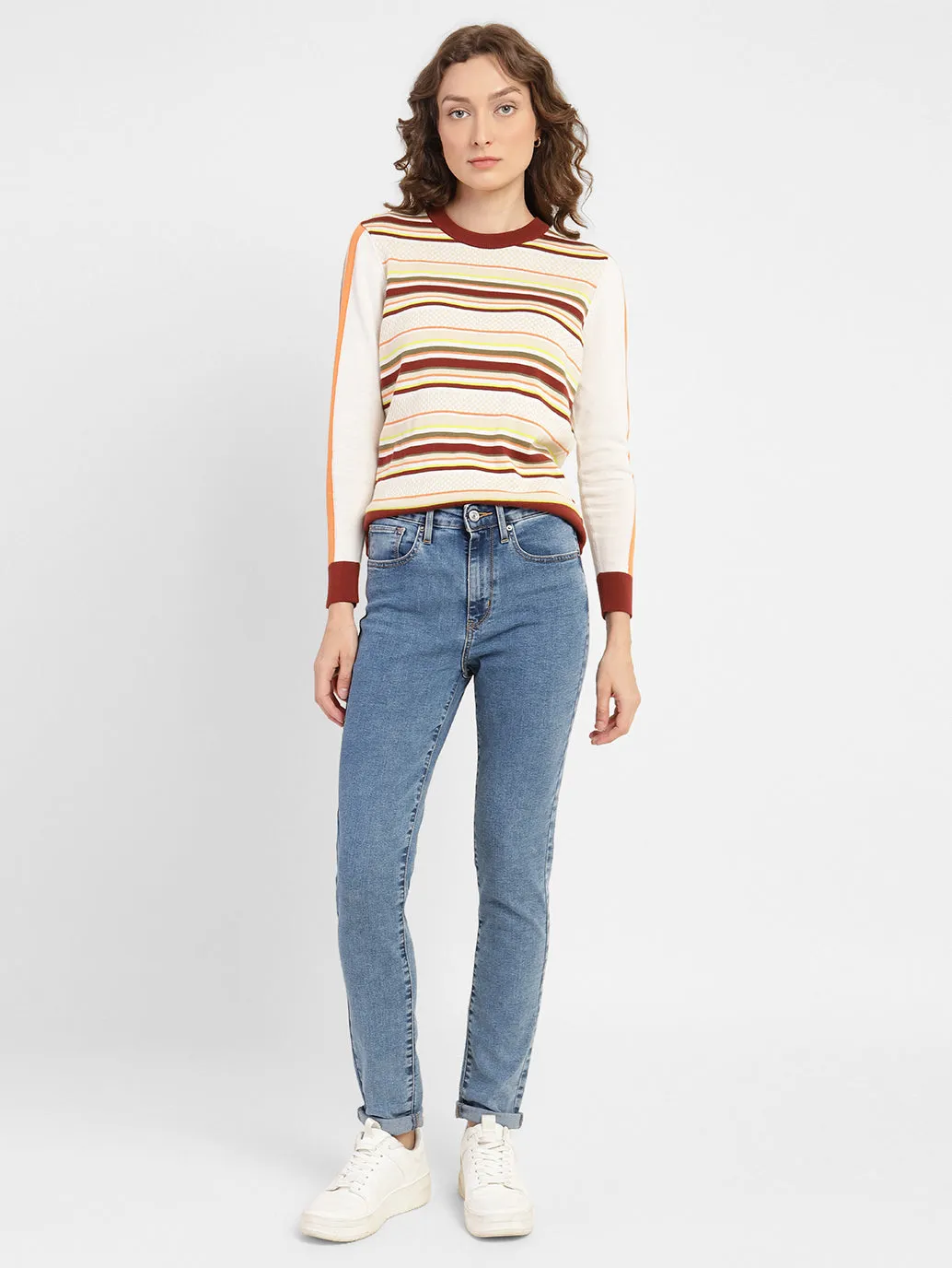 Women's 721 Blue Skinny Fit High Rise Jeans