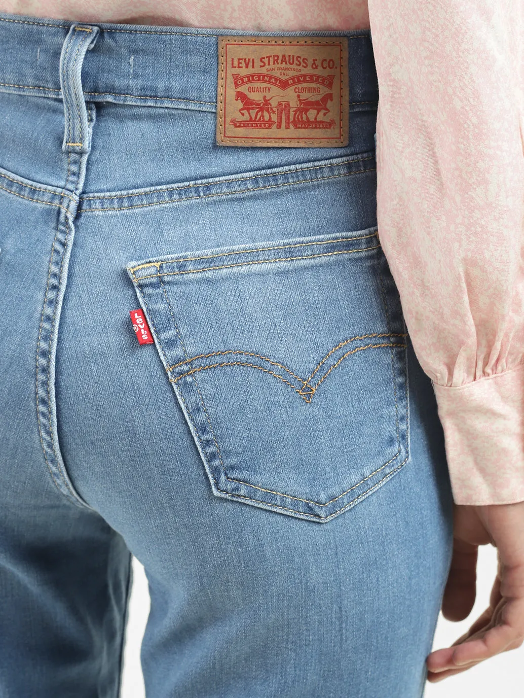 Women's 721 Blue Skinny Fit High Rise Jeans