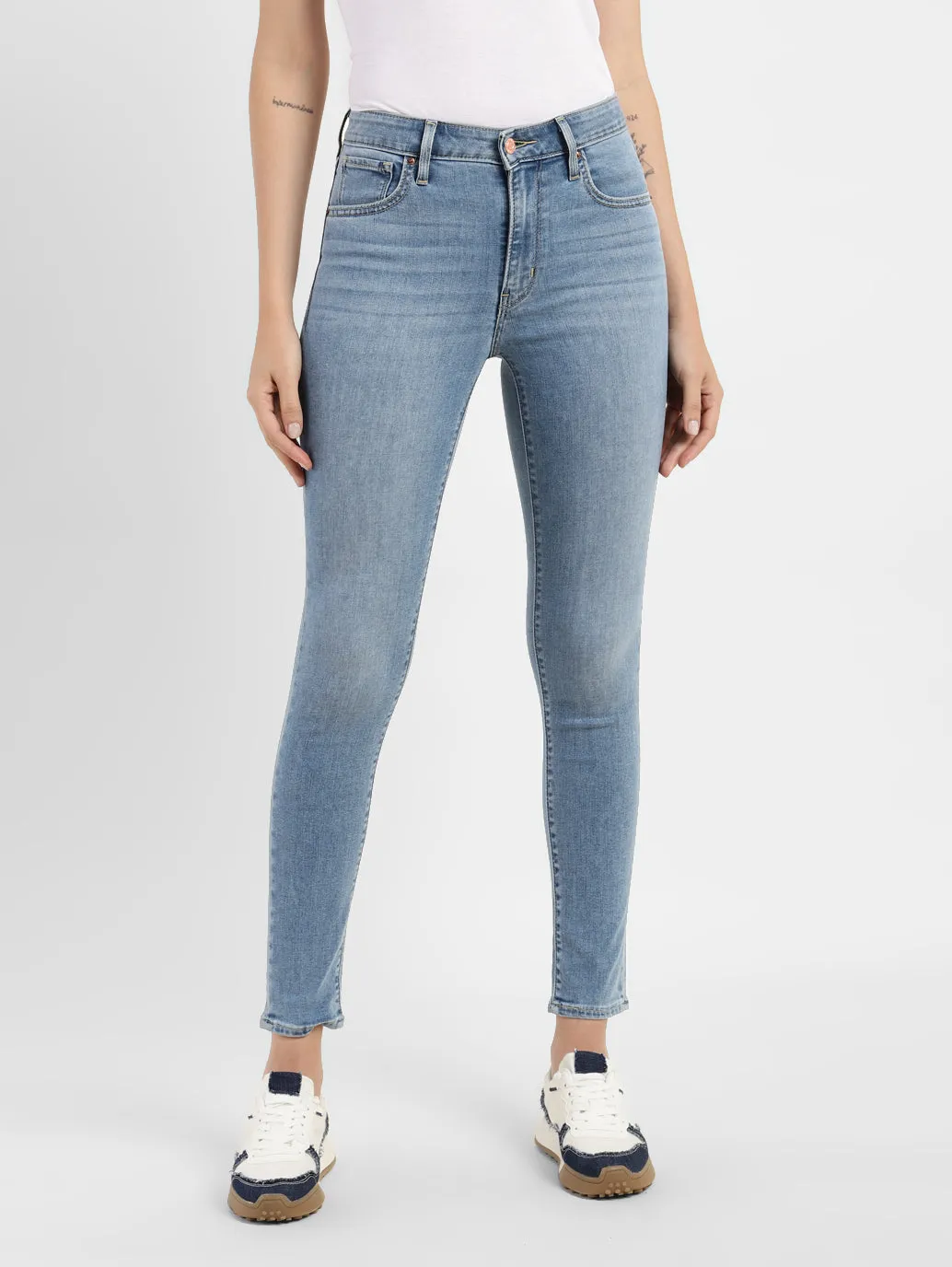 Women's 721 Blue Skinny Fit High Rise Jeans